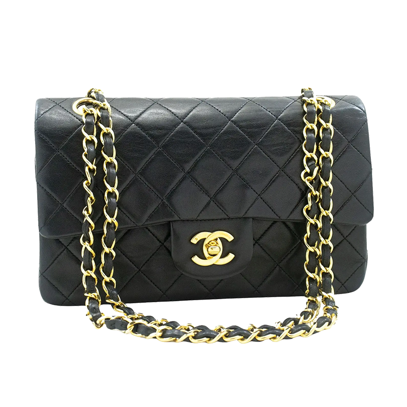 Chanel Classic Double Flap avec chaîne couleur noire